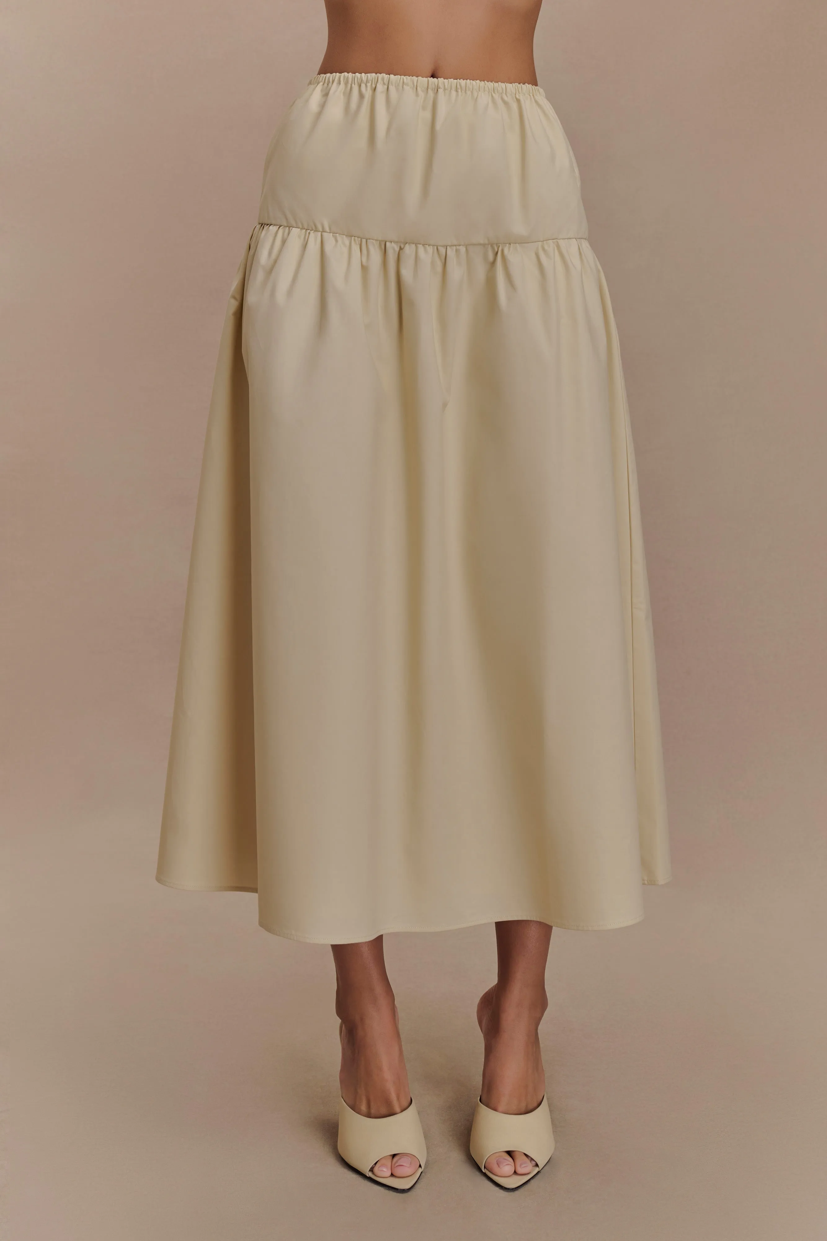 Amirah Midi Skirt - Nude