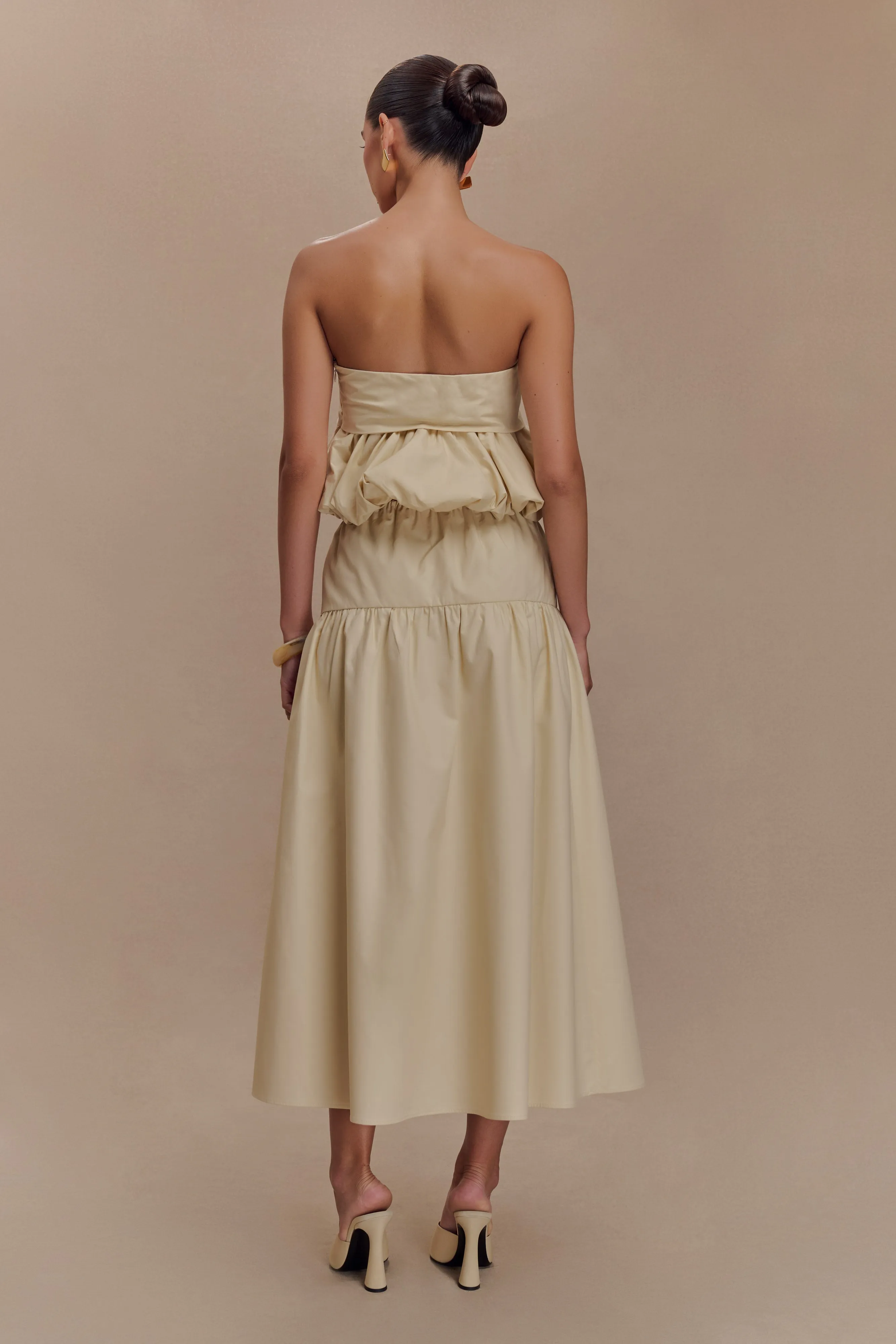 Amirah Midi Skirt - Nude