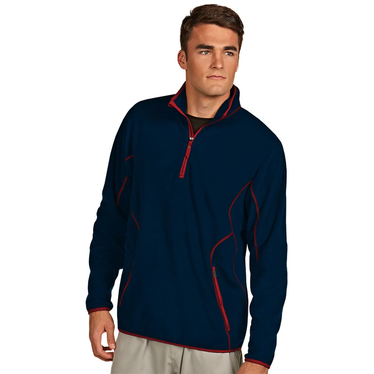 Antigua Men's Navy/Dark Red Ice Jacket