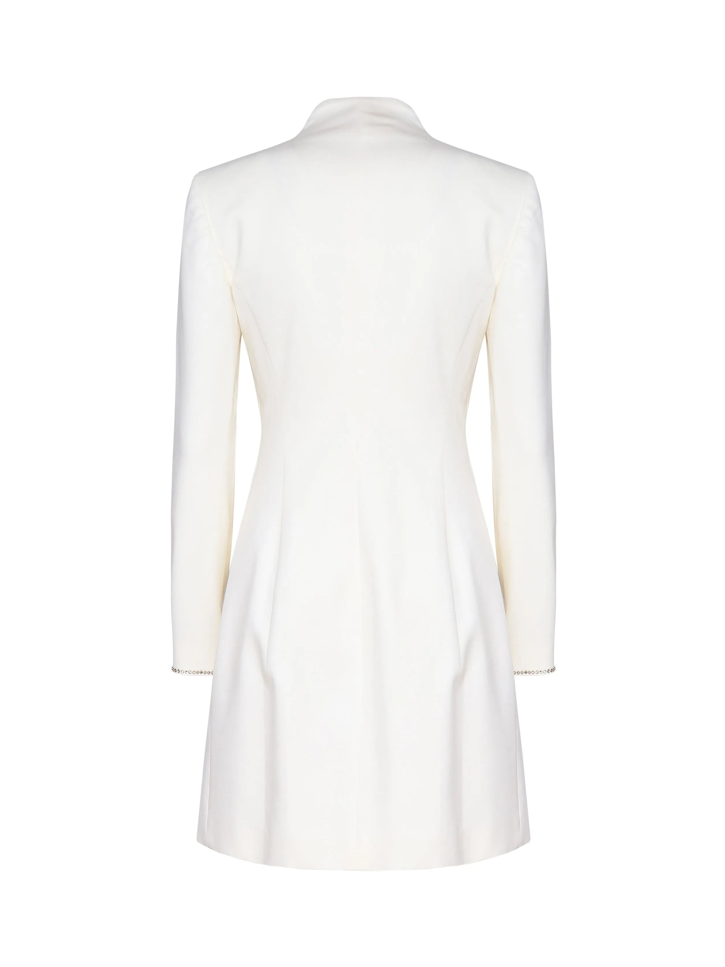 Asymmetric White Shirt Dress