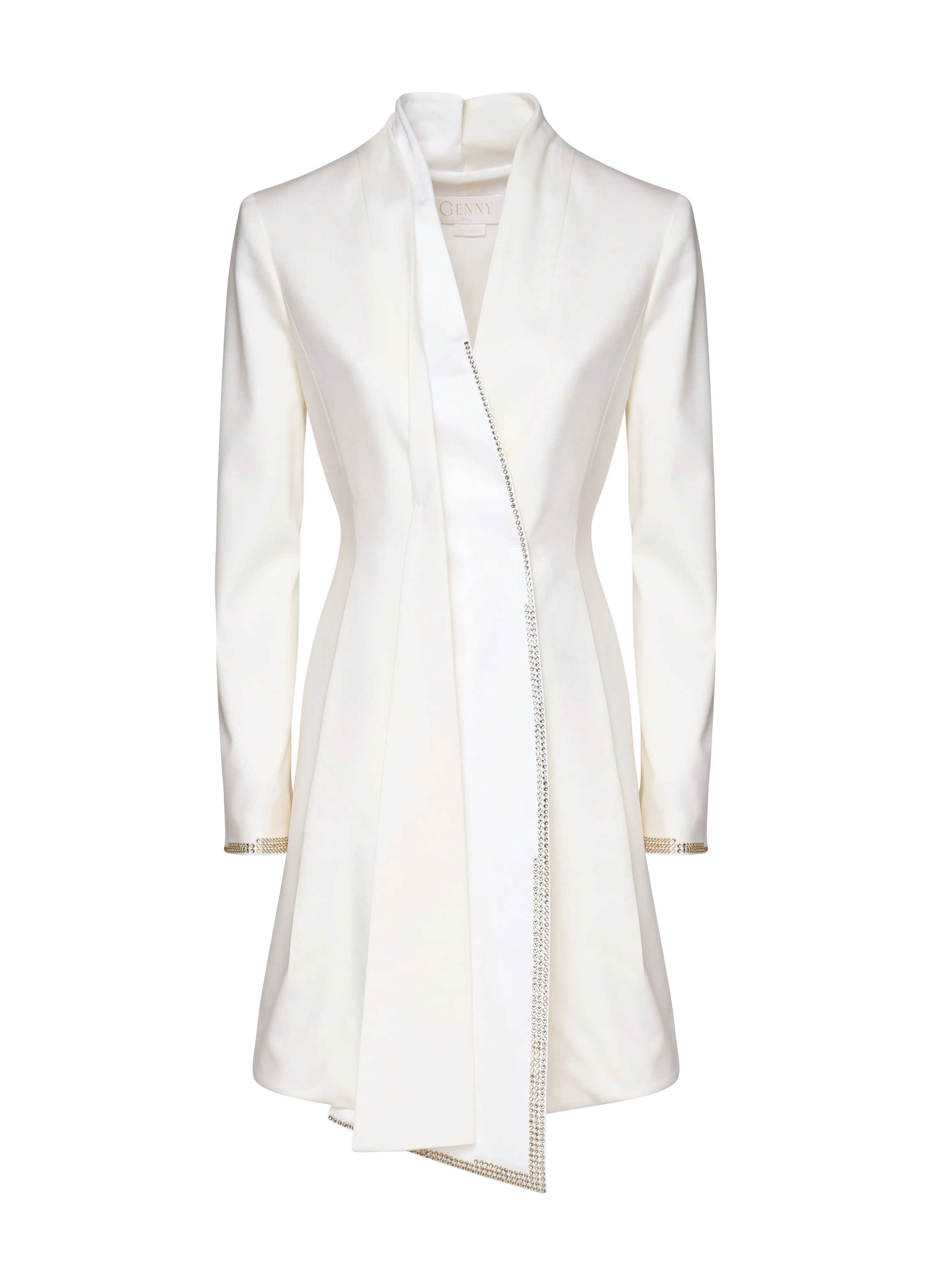 Asymmetric White Shirt Dress