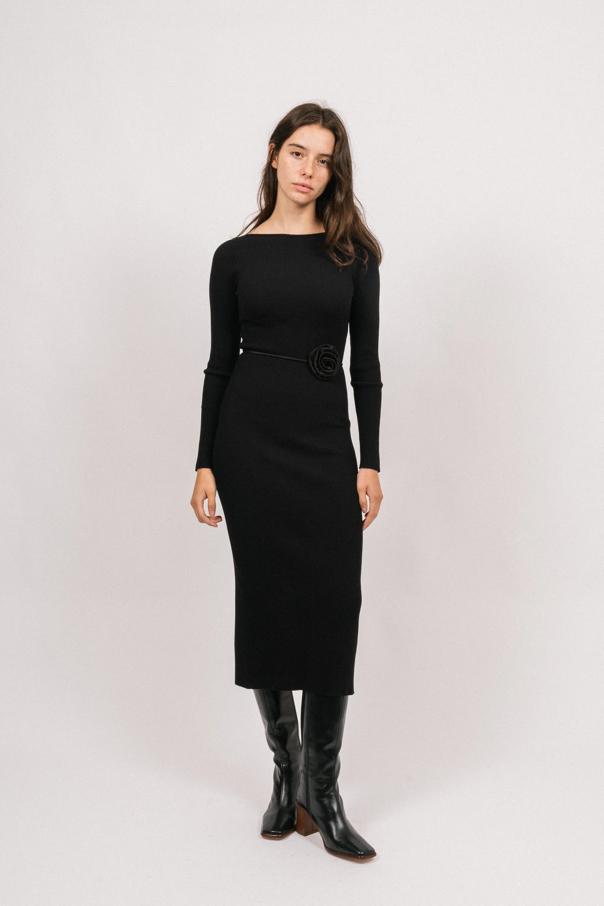 Ava Knit Dress - Black