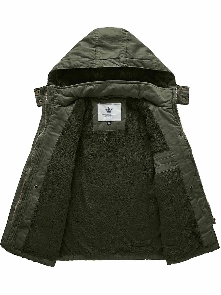 Boy's & Girl's Winter Warm Sherpa Lined Parka Coat