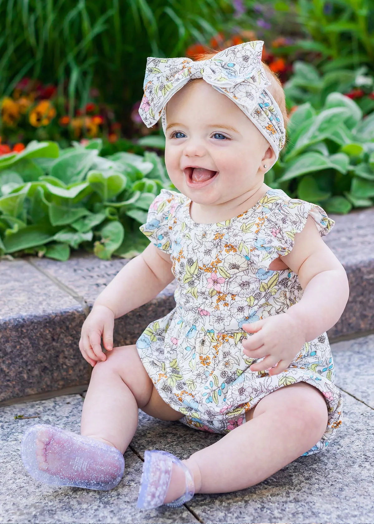 Breezy Blue Skies Baby Romper