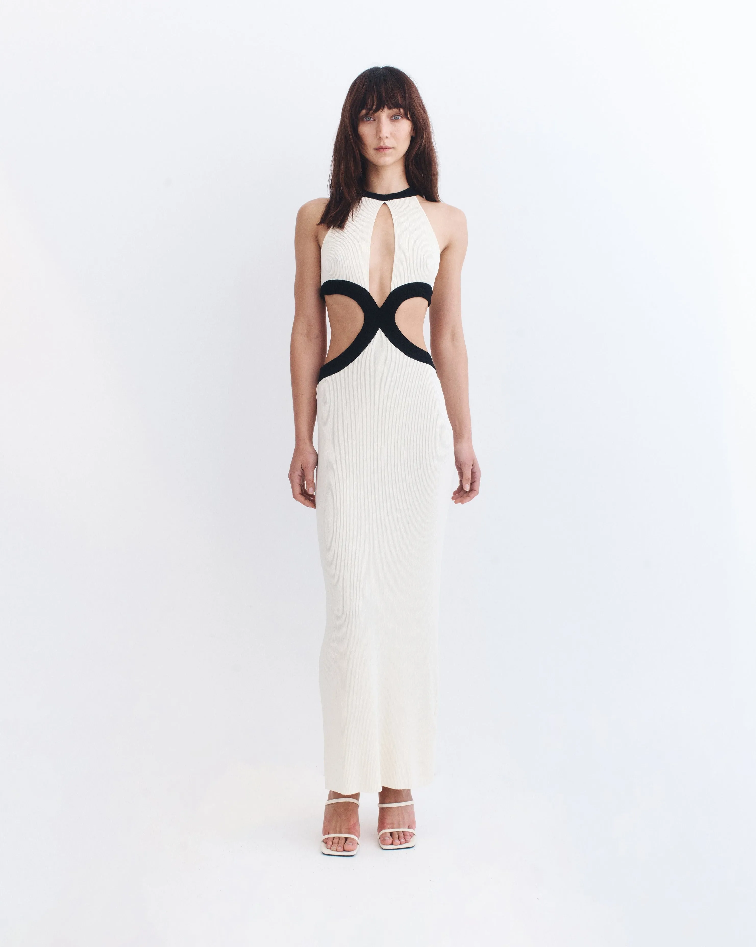 Bridget Dress - Cream/Black