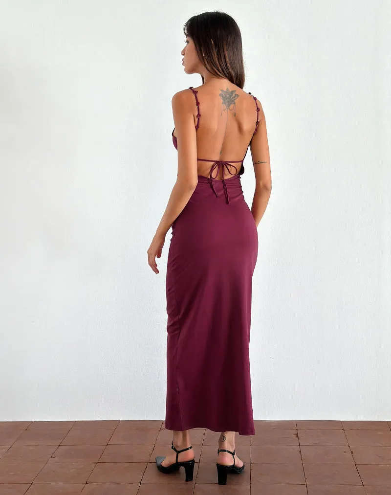 Cantana Maxi Dress in Burgundy