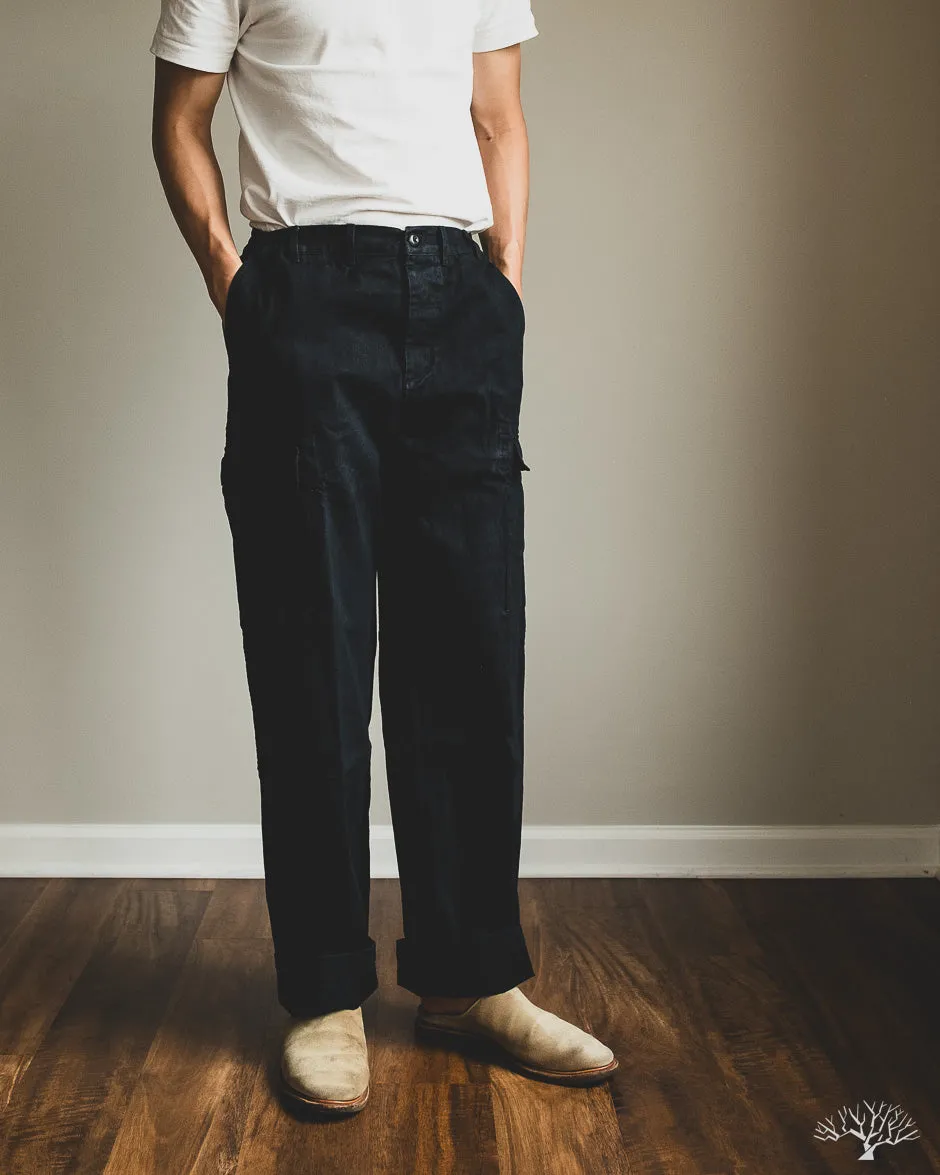 Cargo Pant - Black Washed Twill