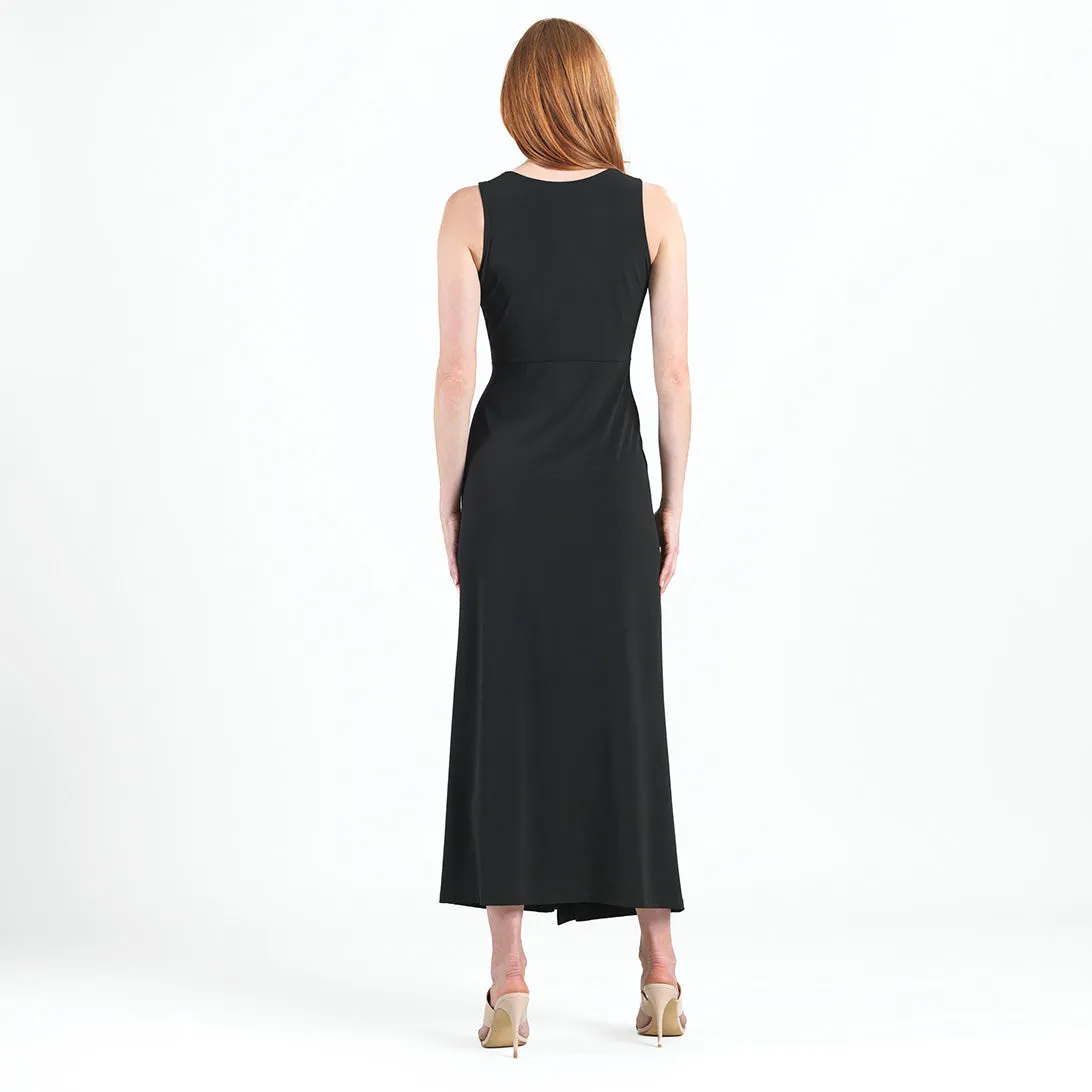 Center Slit Maxi Dress - Black