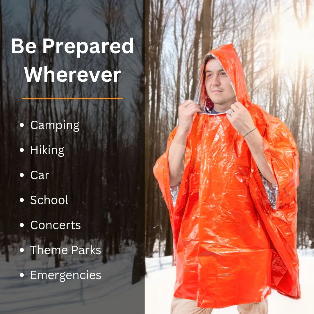 Cold Weather Survival Poncho with ThermaSave Technology