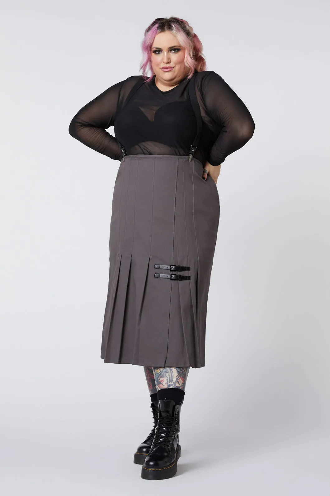 Curve Time & Date Pleated Skirt