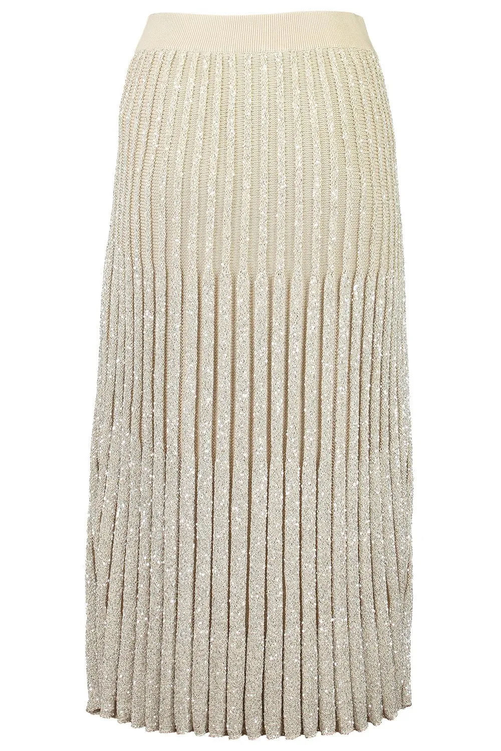 Dazzling Rib Knit Midi Skirt