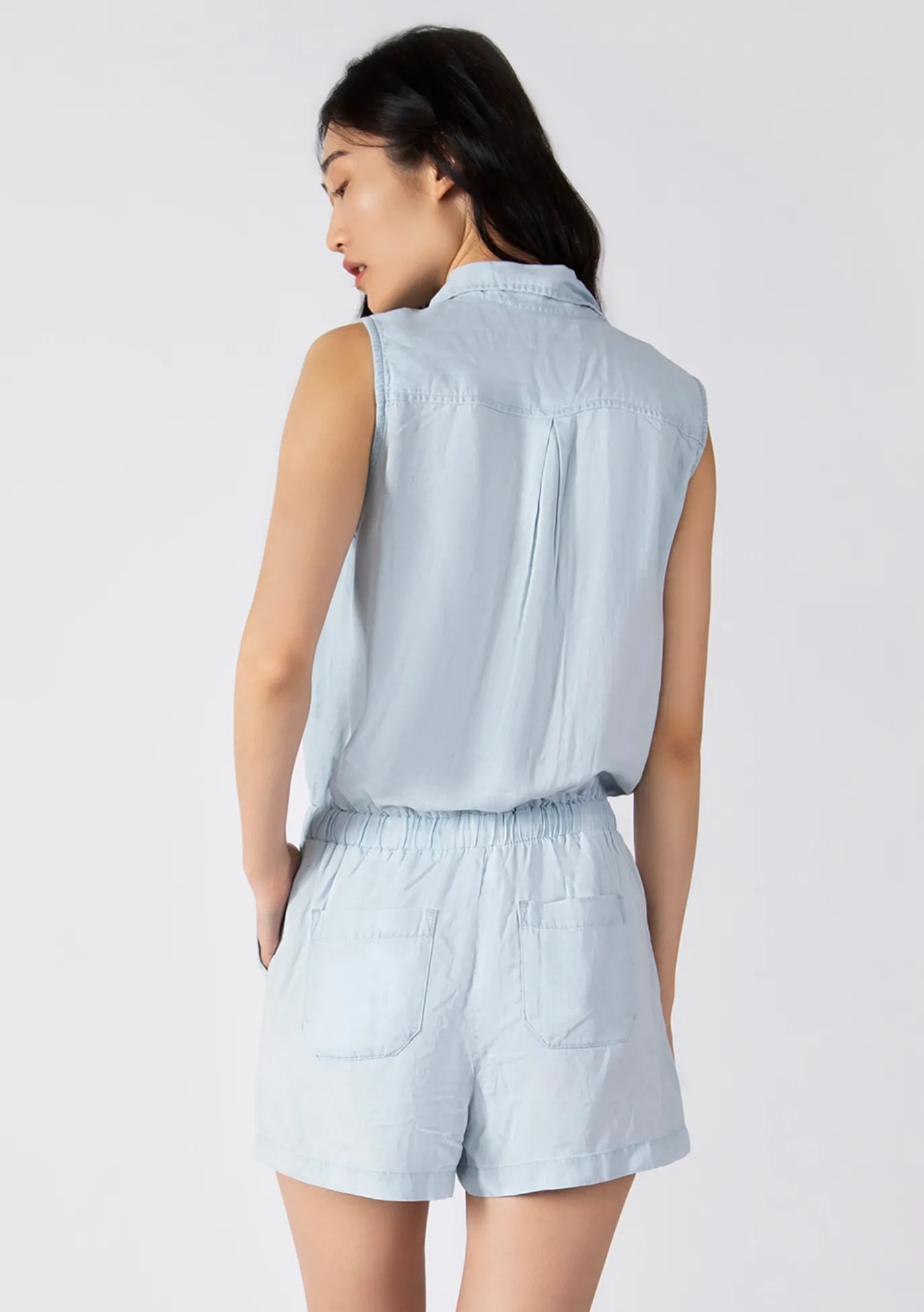 Dex Utility Bleach Blue Romper