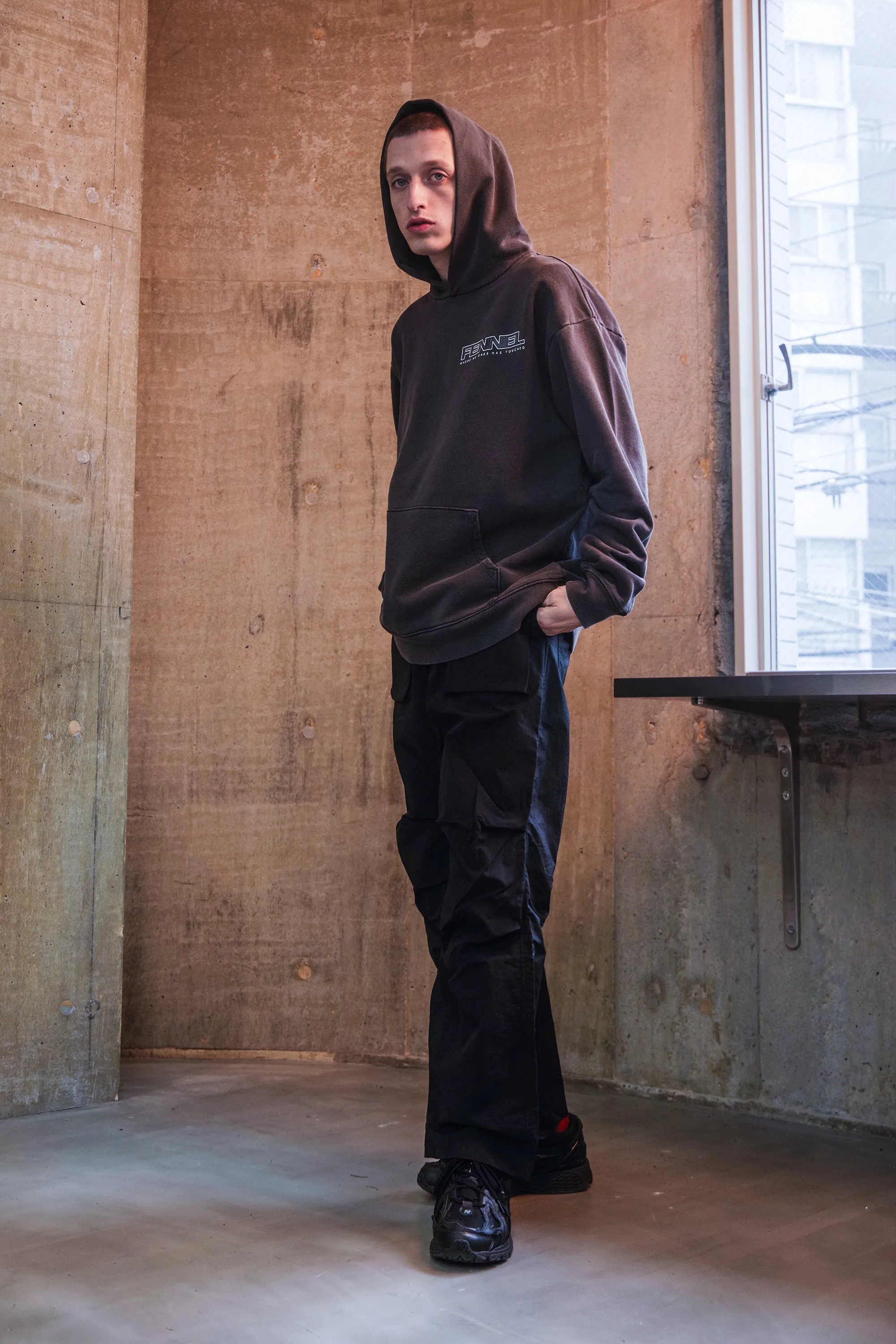 FENNEL × ECOCYCLE® BASIC LOGO PARKA/VINTAGE BLACK