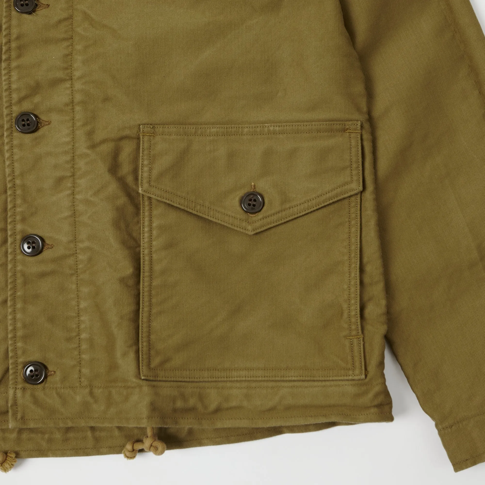 Freewheelers 2221006 'Union Special' Deck Worker Parka - Khaki Beige