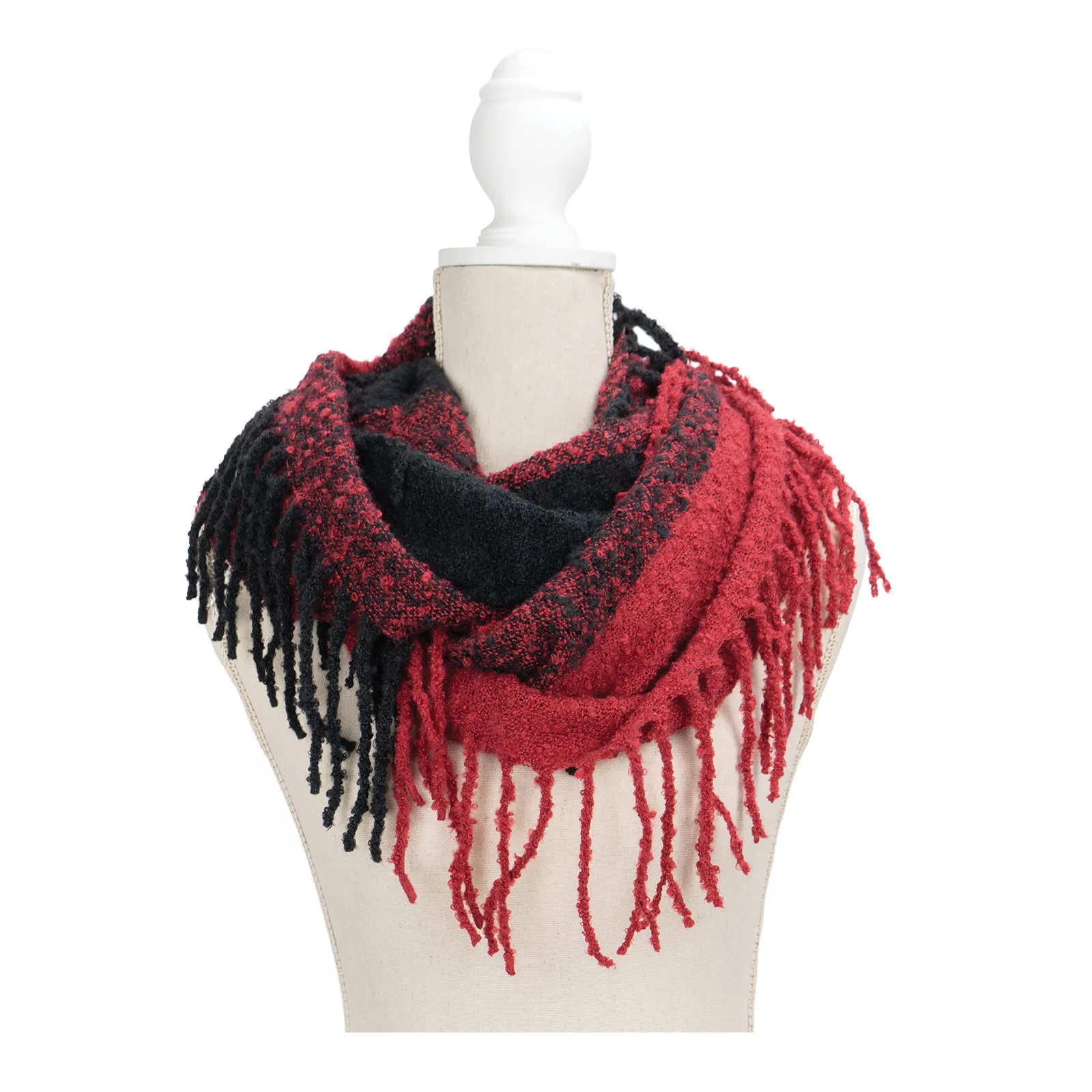 Fringe Benefits Colorblocked Infinity Scarf