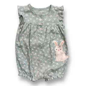 Girls Carter's Size 24 Months Mint Bunnies Snap Bottom Romper