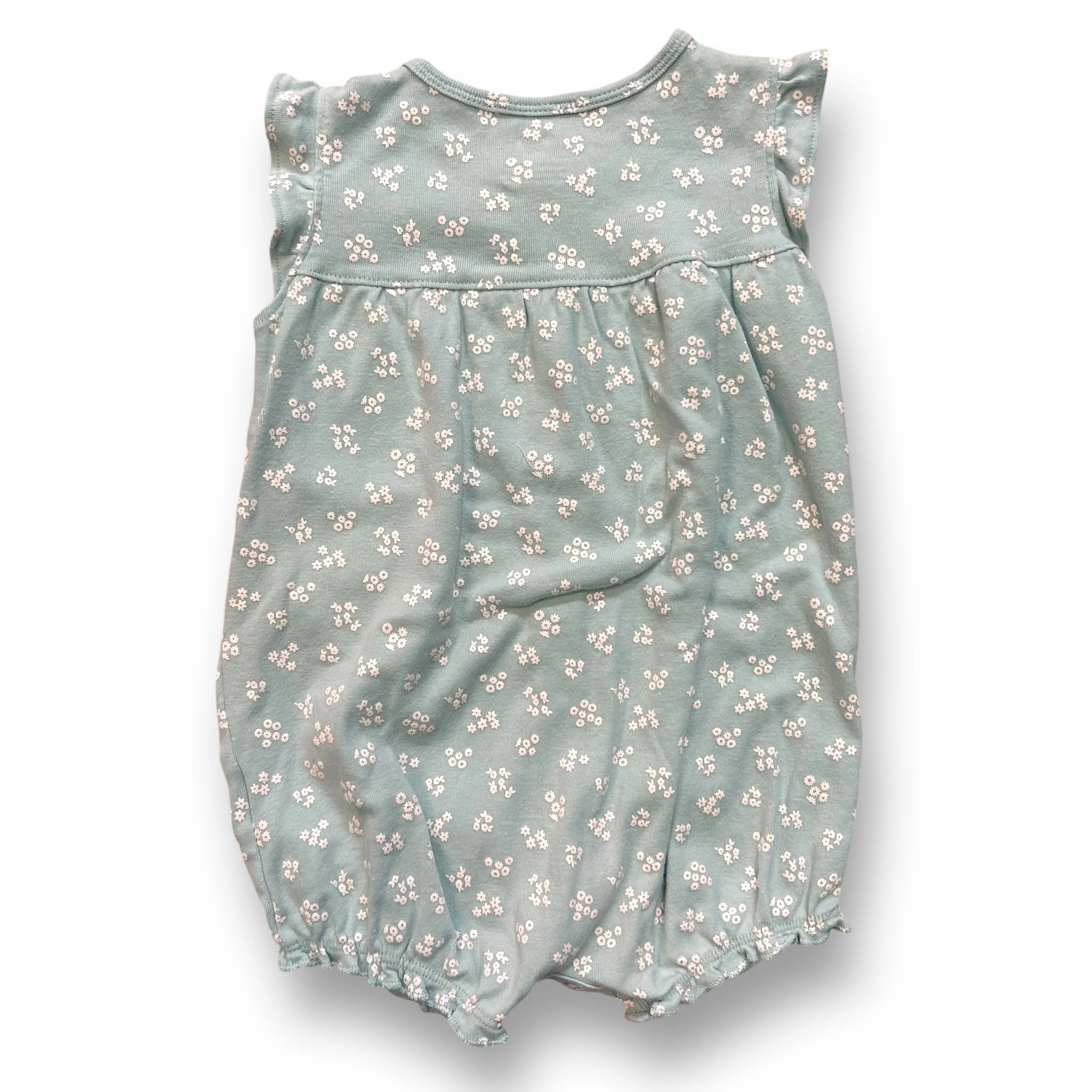 Girls Carter's Size 24 Months Mint Bunnies Snap Bottom Romper