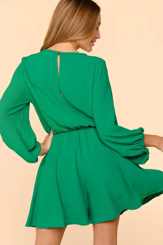 Greta Kelly Green Romper