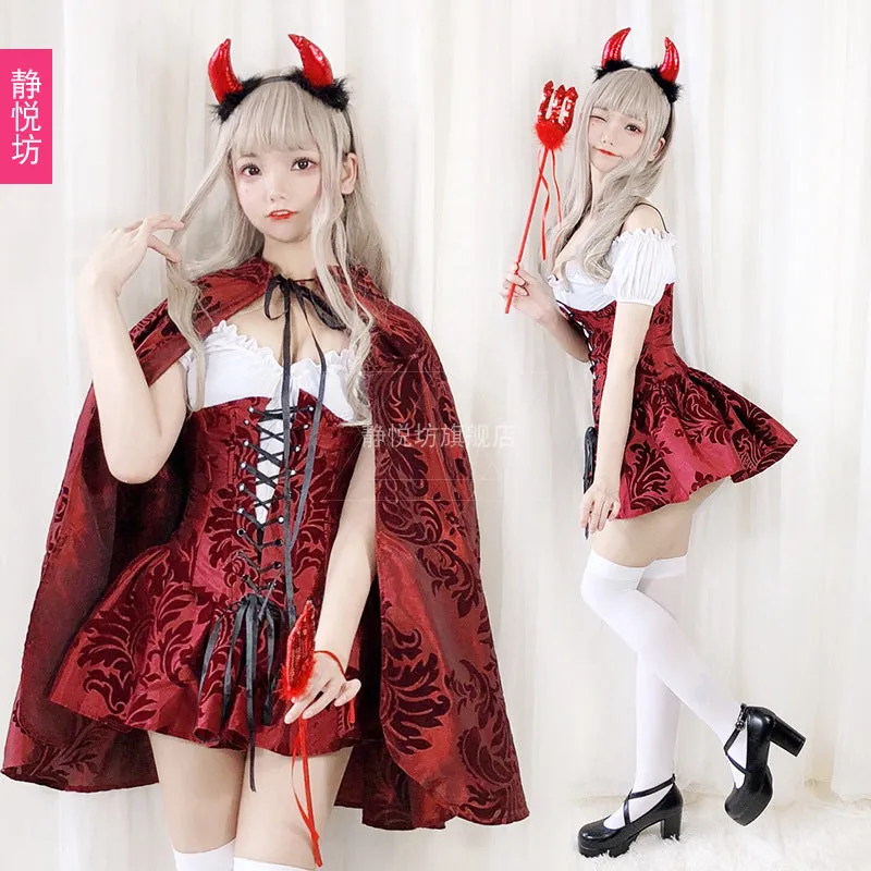 Halloween Red Hood Devil Dress