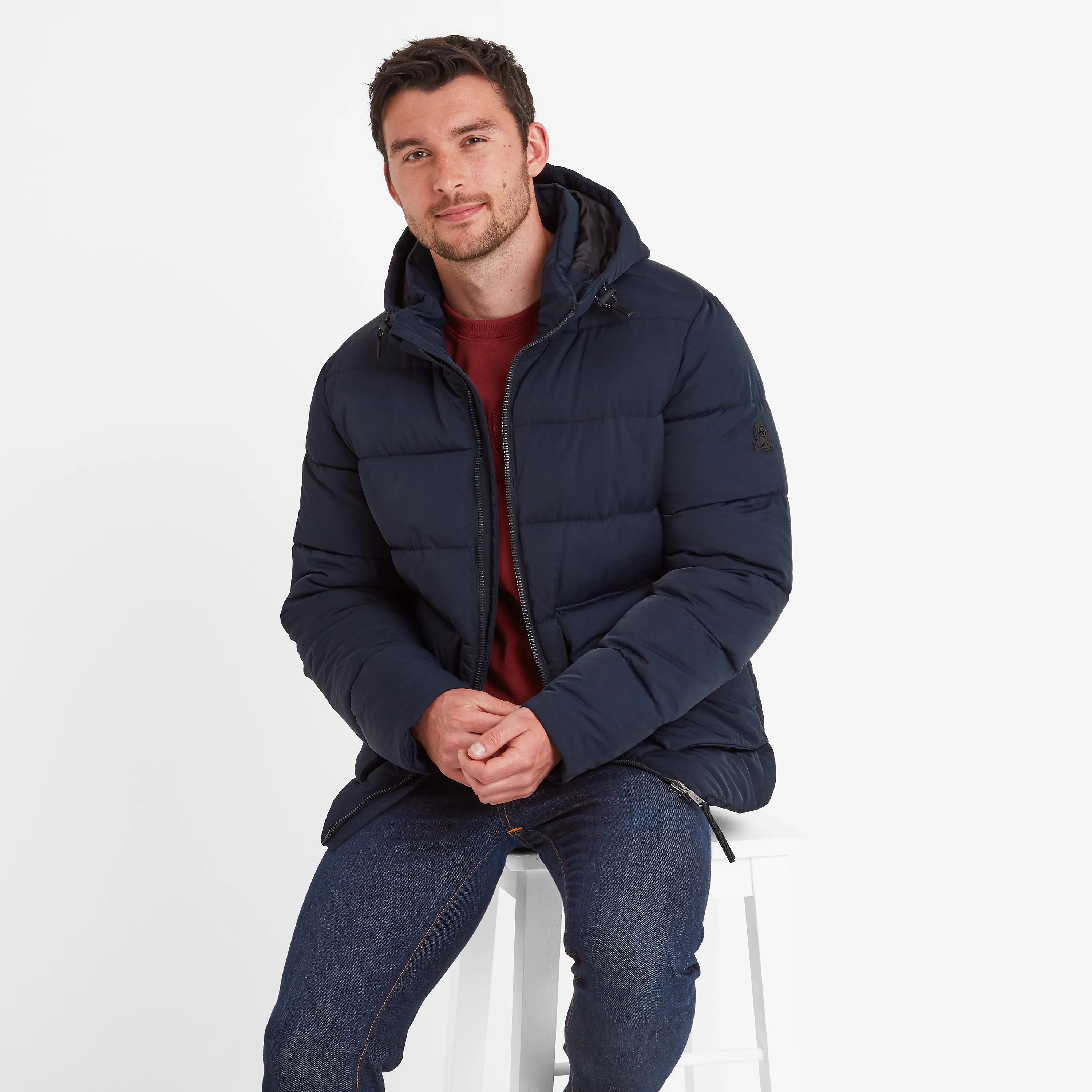 Hamilton Mens Padded Parka - Dark Indigo