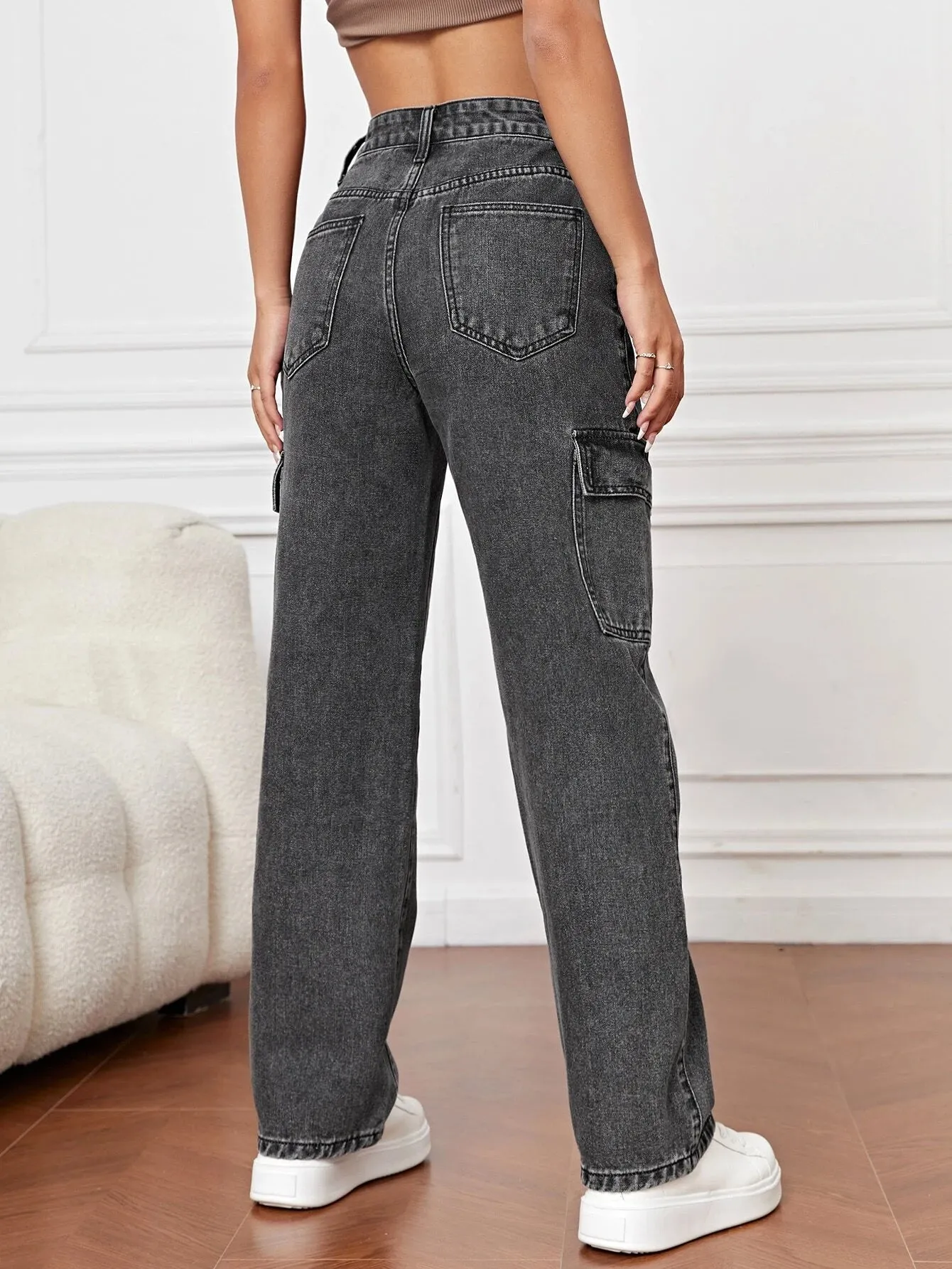 High Waist Straight Jeans