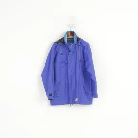 Highlander Adventure Men M Jacket Blue Vintage Hooded Nylon Kaporous Parka