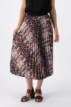 Kaleidoscope Pleated Skirt Grey