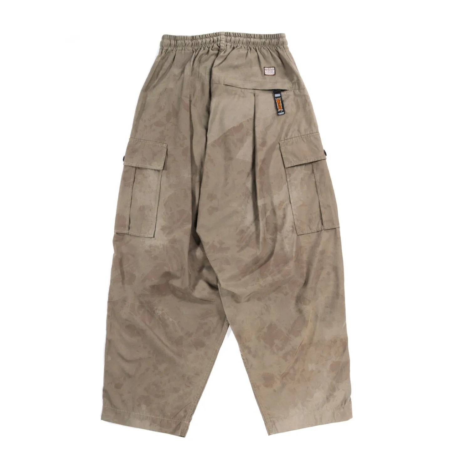 KAPITAL FAST DRY TWILL EASY JUMBO CARGO PANTS KHAKI