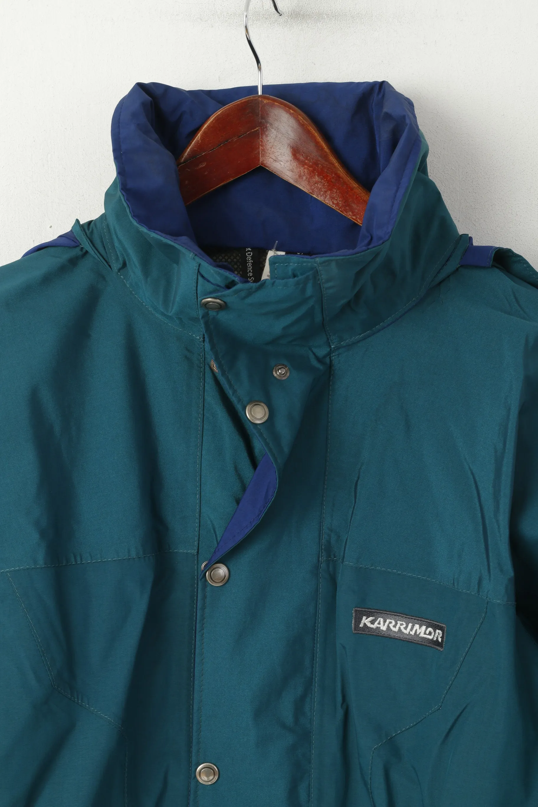 Karrimor Men M Jacket Green Nylon  Outdoor Gore-Tex Hidden Hood Parka