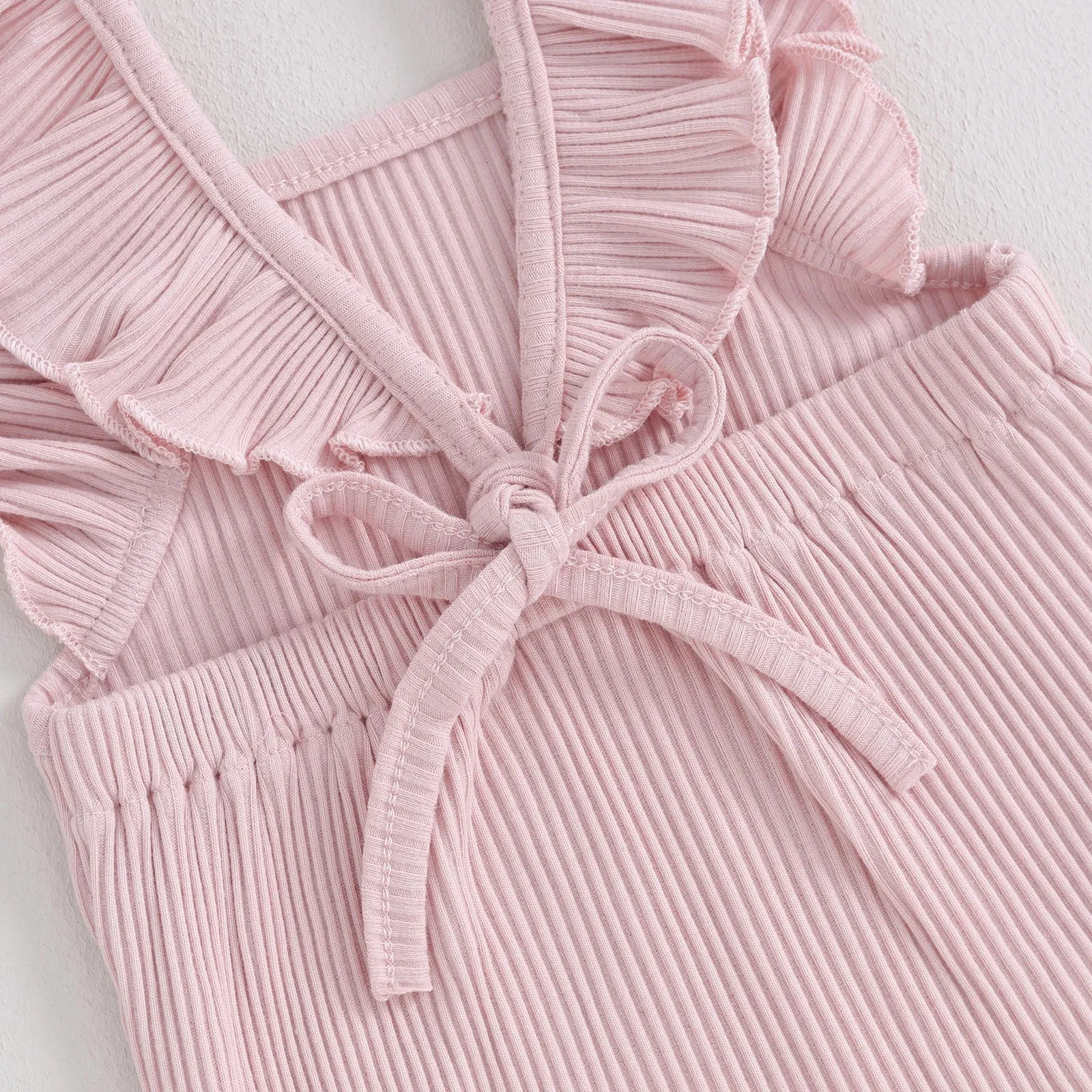 LILY Ribbed Ruffle Romper