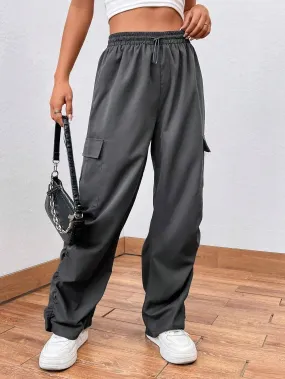 Loose Drawstring Cargo Pant