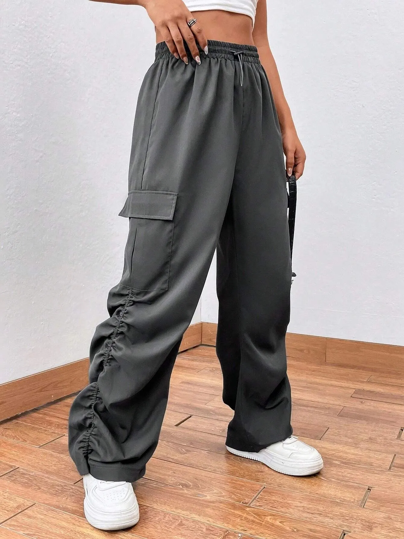 Loose Drawstring Cargo Pant