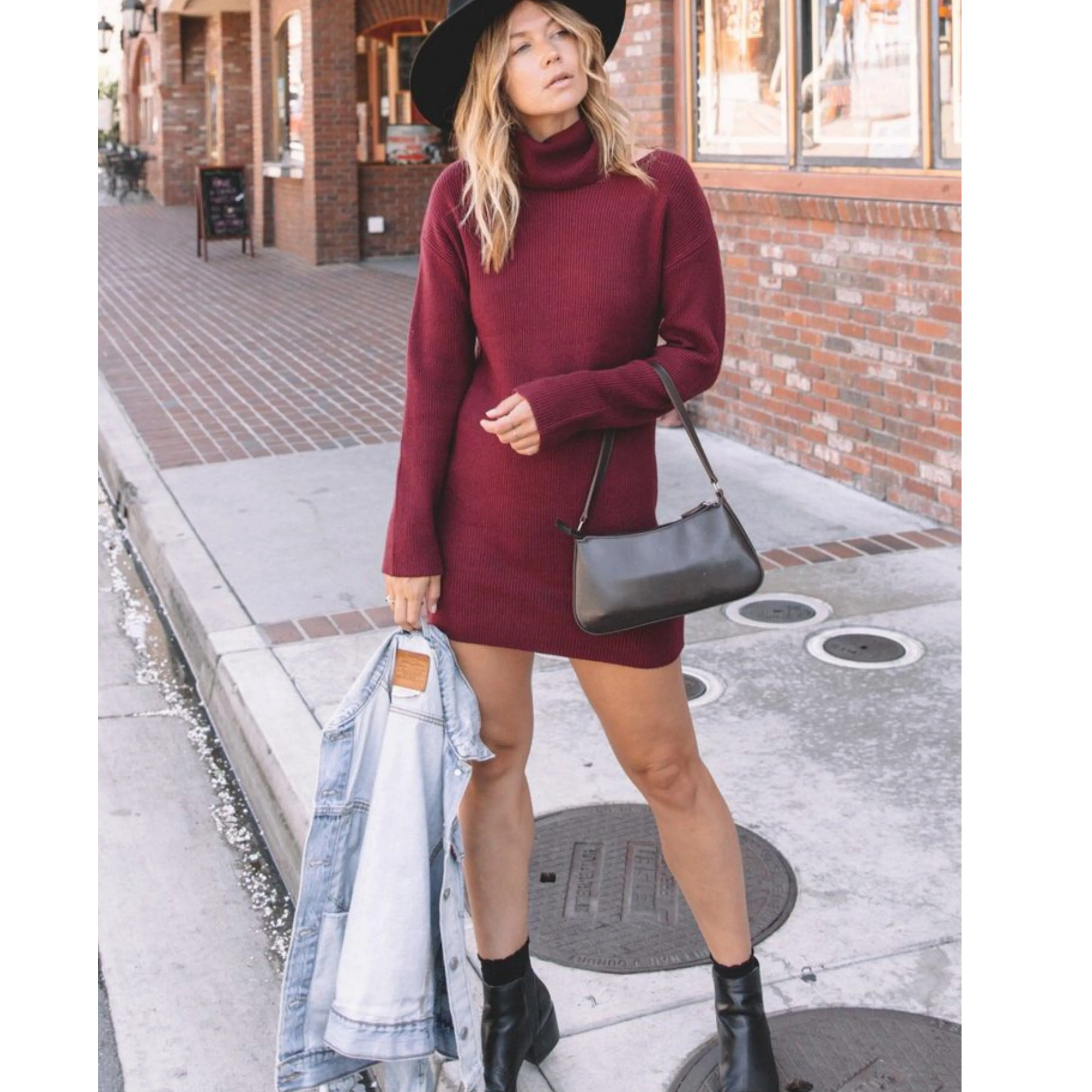 LOVESTITCH Cut-out Sweater Dress