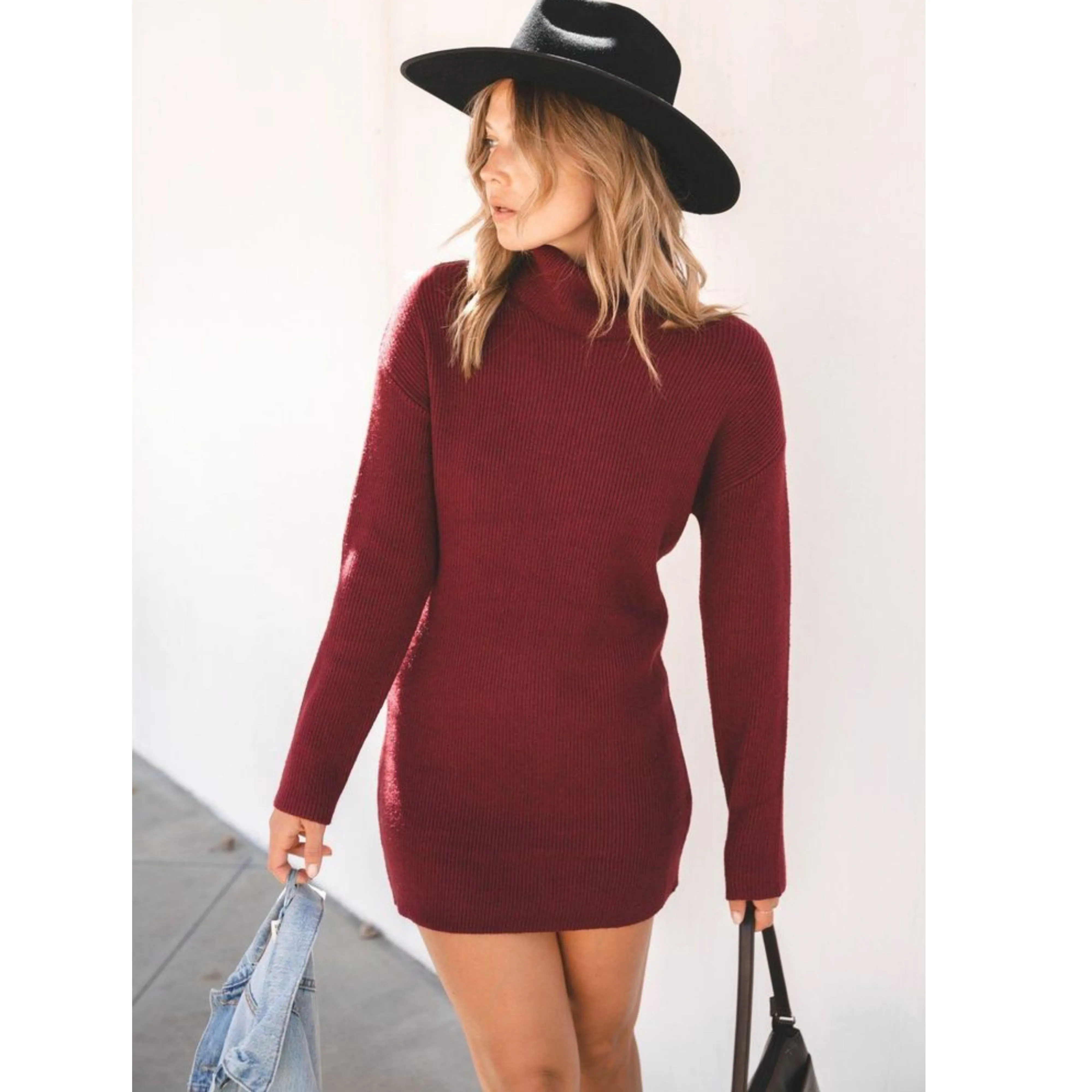 LOVESTITCH Cut-out Sweater Dress