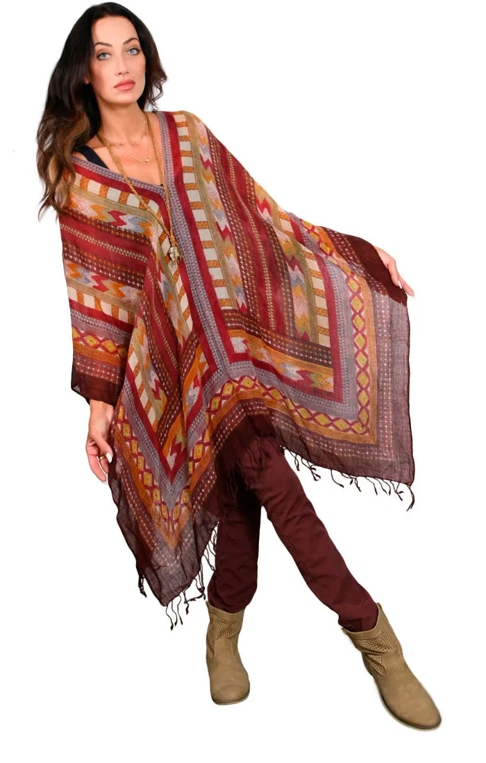 MAGIC DESERT - WOOL PETITE PONCHO