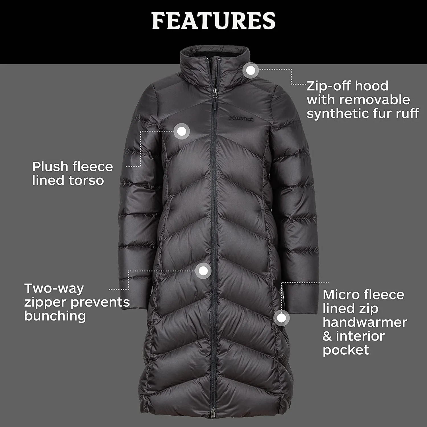 Marmot Women's Montreaux Full-length Down Puffer Coat