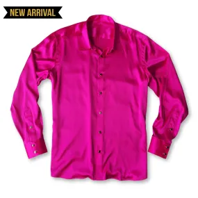 Men's Pink Silk Shirt