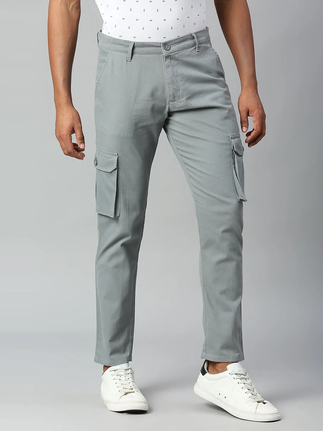 Men's Tapered Fit Cotton Cargo (Aqua)