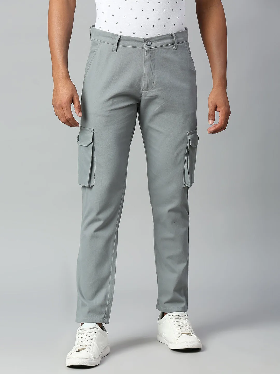 Men's Tapered Fit Cotton Cargo (Aqua)