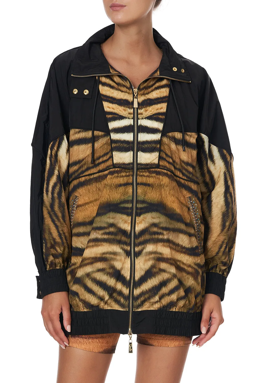 MID LENGTH WINDBREAKER JACKET FELINE FINE