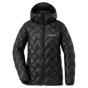 Montbell Down Jacket Women's Plasma 1000 Alpine Hooded Insulated Lightweight Water Resistant Parka - Black