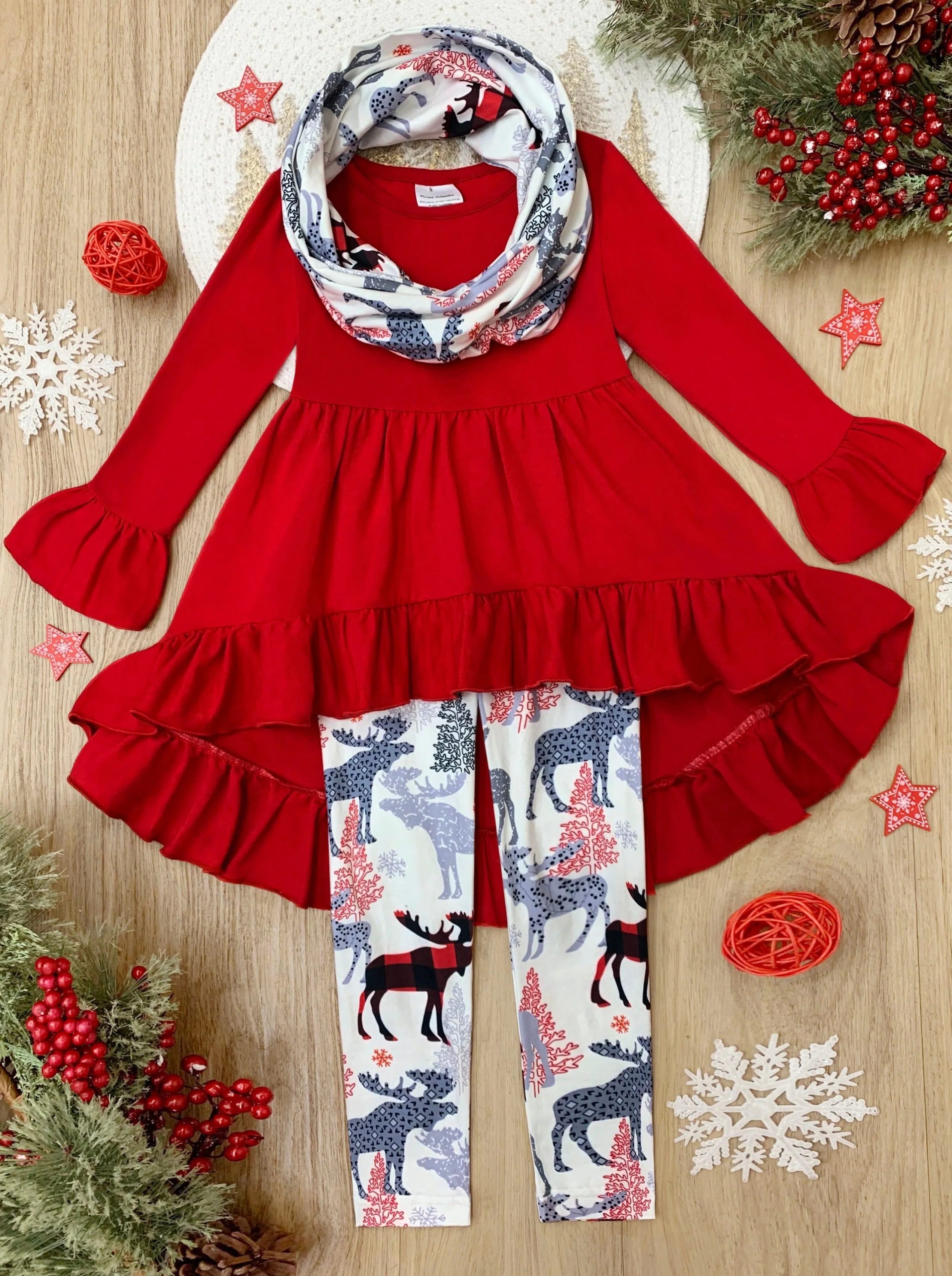 Oh My Deer! Tunic, Scarf, and Legging Set