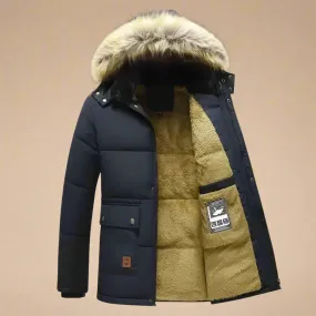 Olaf&Dave Adventure Parka | Lange Waterdichte Herenwinterjas met Fleecevoering en Bontkraag