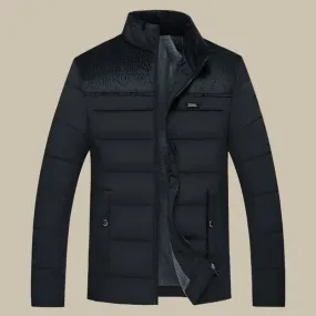 Olaf&Dave Winterjas | Casual waterdichte fleece gevoerde winterjas met kraag voor heren