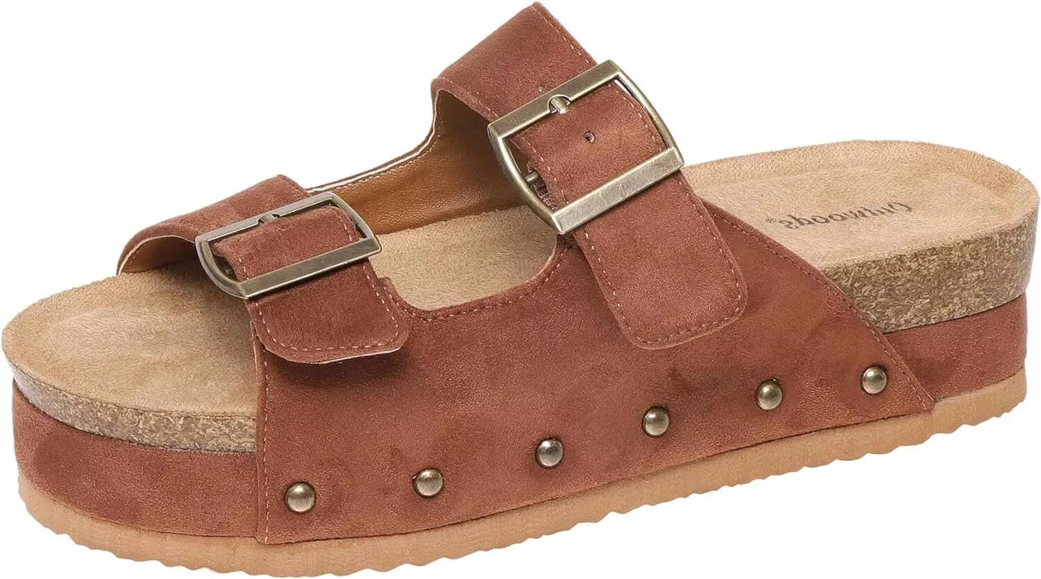 Outwoods Women's Trend-1 Platform Slide Sandal - Whiskey 22319-435