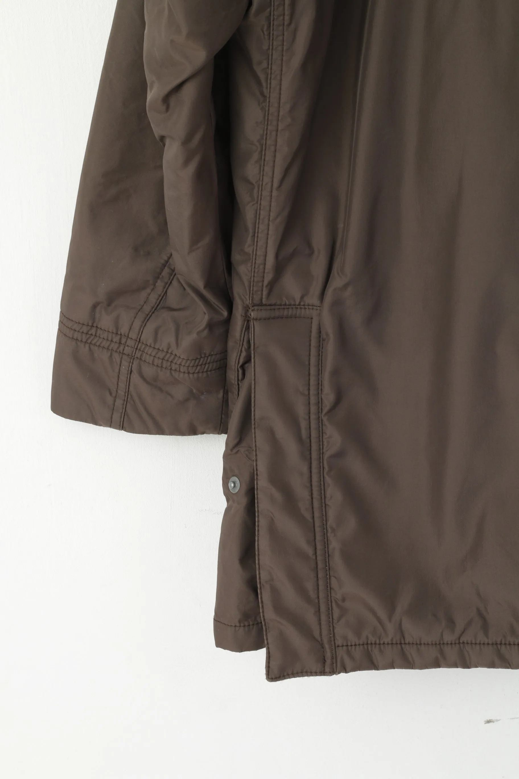 Peak Performance Men S Jacket Brown Nylon Hooded Padded Winter Outdoor Parka