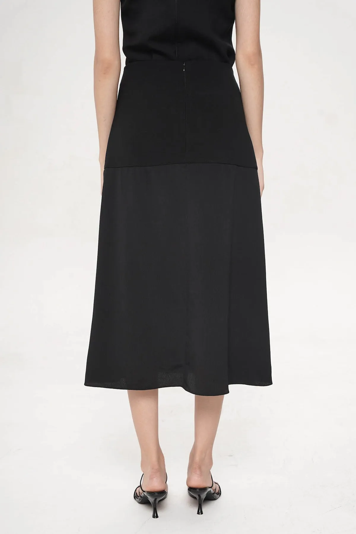 Polene Midi Skirt In Black