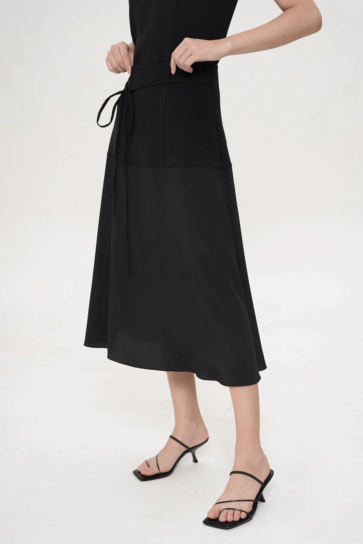 Polene Midi Skirt In Black