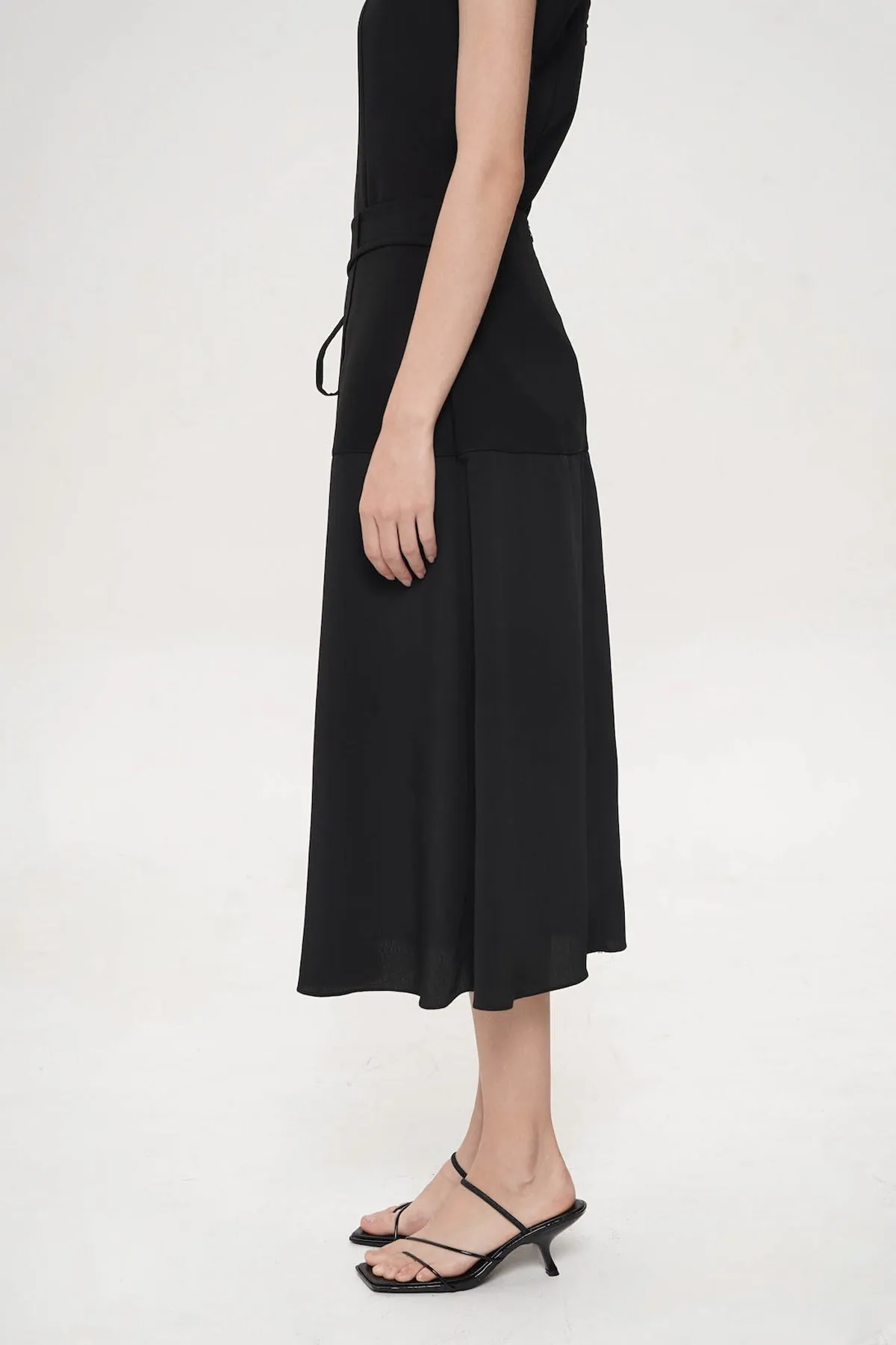 Polene Midi Skirt In Black