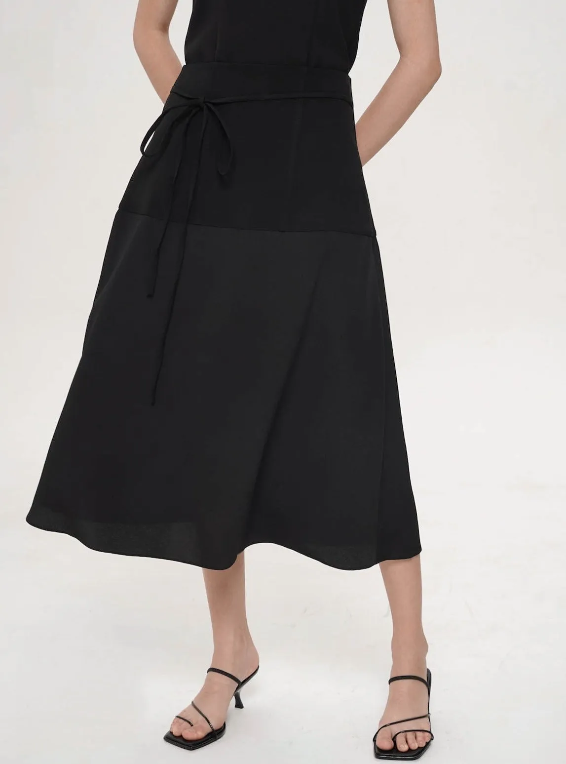 Polene Midi Skirt In Black